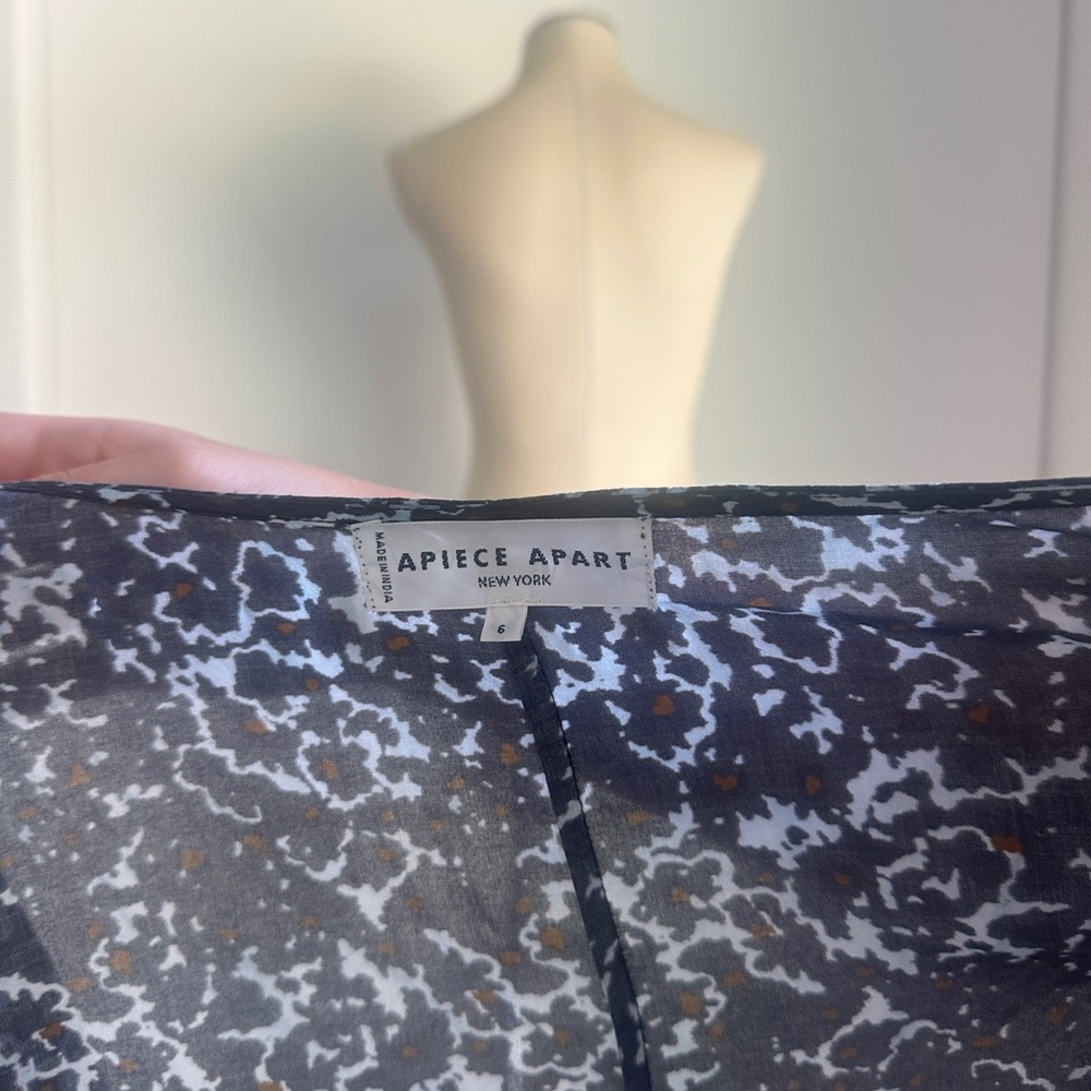 Apiece Apart Black and White Floral Midi Dress - Picture 7 of 7